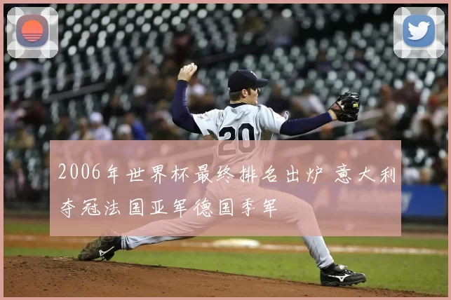 2006年世界杯最终排名出炉 意大利夺冠法国亚军德国季军